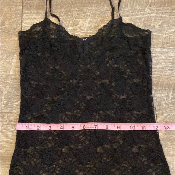 Elegant Black Lace Slip with Spaghetti Straps NWOT - Picture 2 of 7